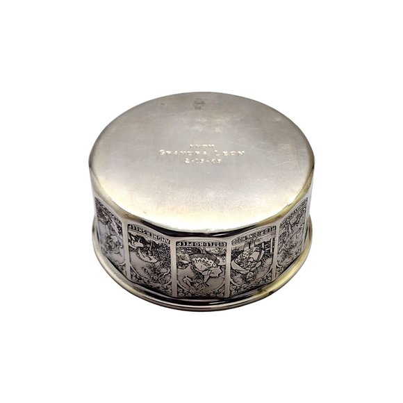 Gorham Silver Gold Wash Interior Nursery Rhyme Child's Bowl w/ Engraving #14018 - Picture 3 of 11